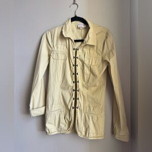 XCVI Wearables Utility Hook Front Jacket Boho Cottagecore Shacket S Y2K